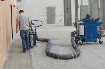 Bead Blasting floor prep